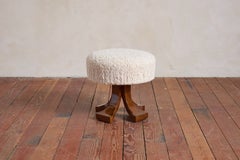 Art Deco Burl Wood Stool