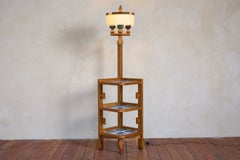 Guillerme et Chambron Floor Lamp with Ceramic Tile Shelves
