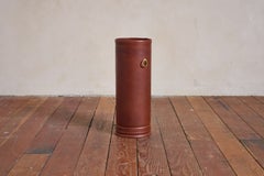 Jacques Adnet Style Leather Umbrella Holder