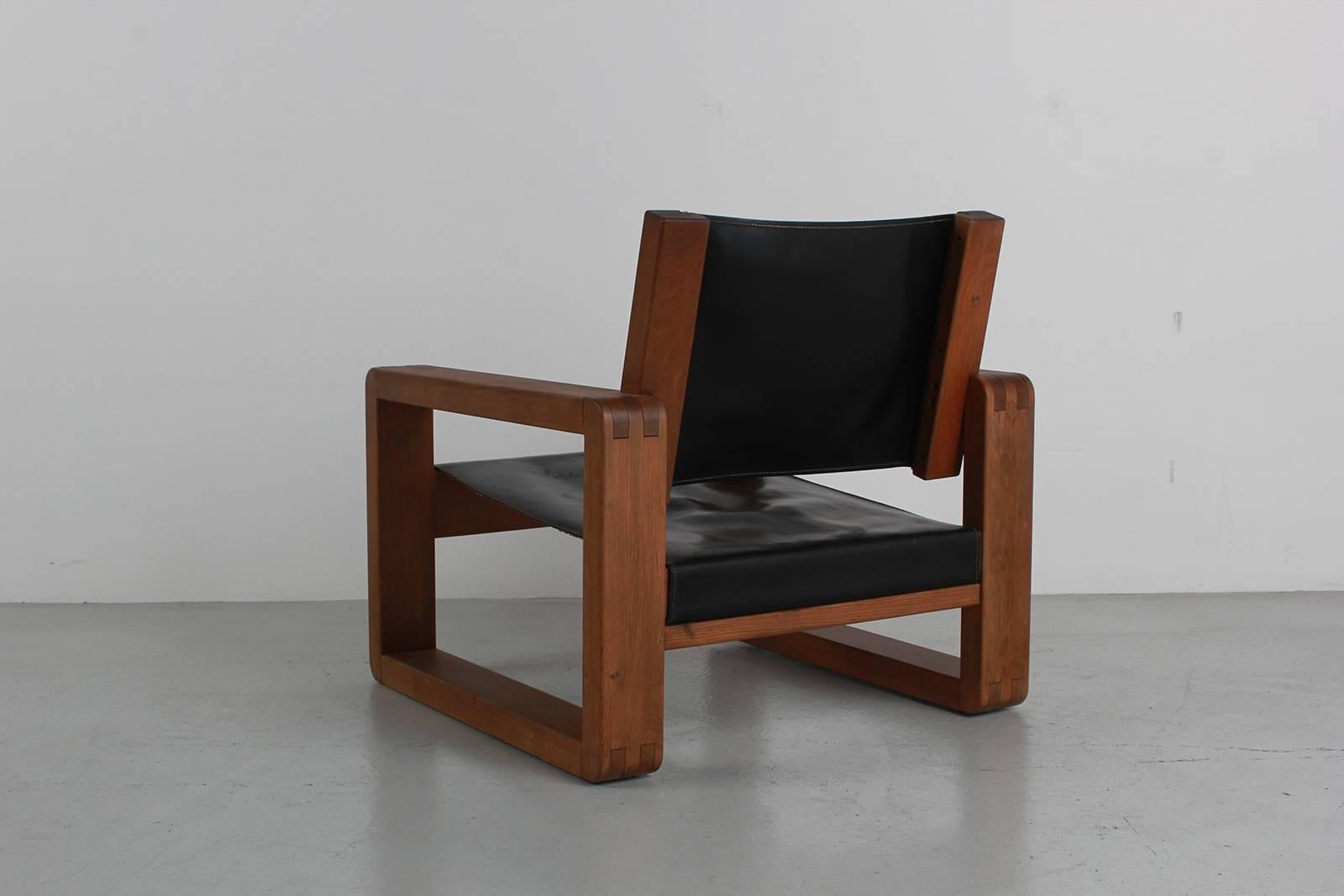French Armchair in the Style of Pierre Chapo