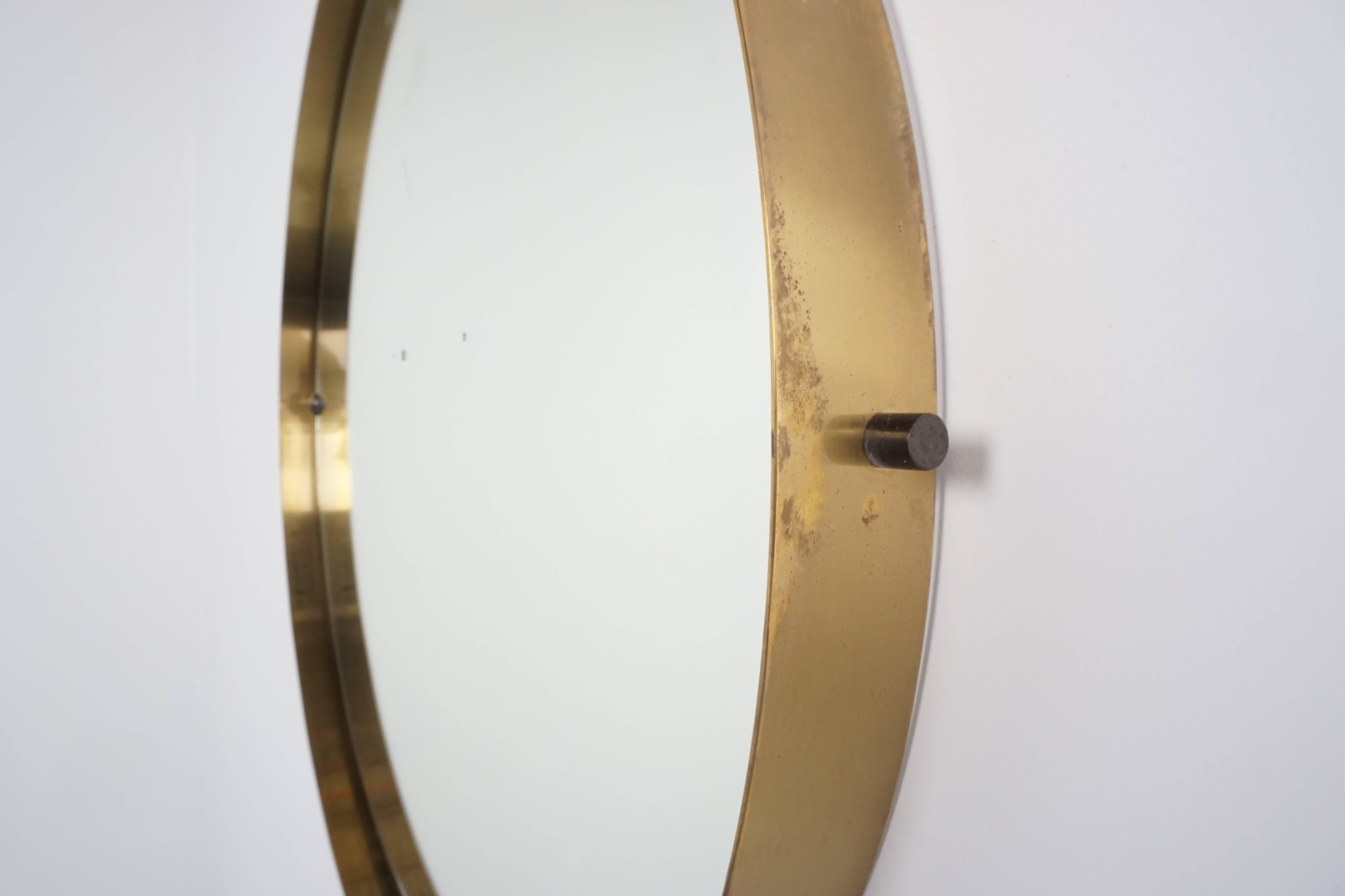 Mid-20th Century Brass Italian Mirror