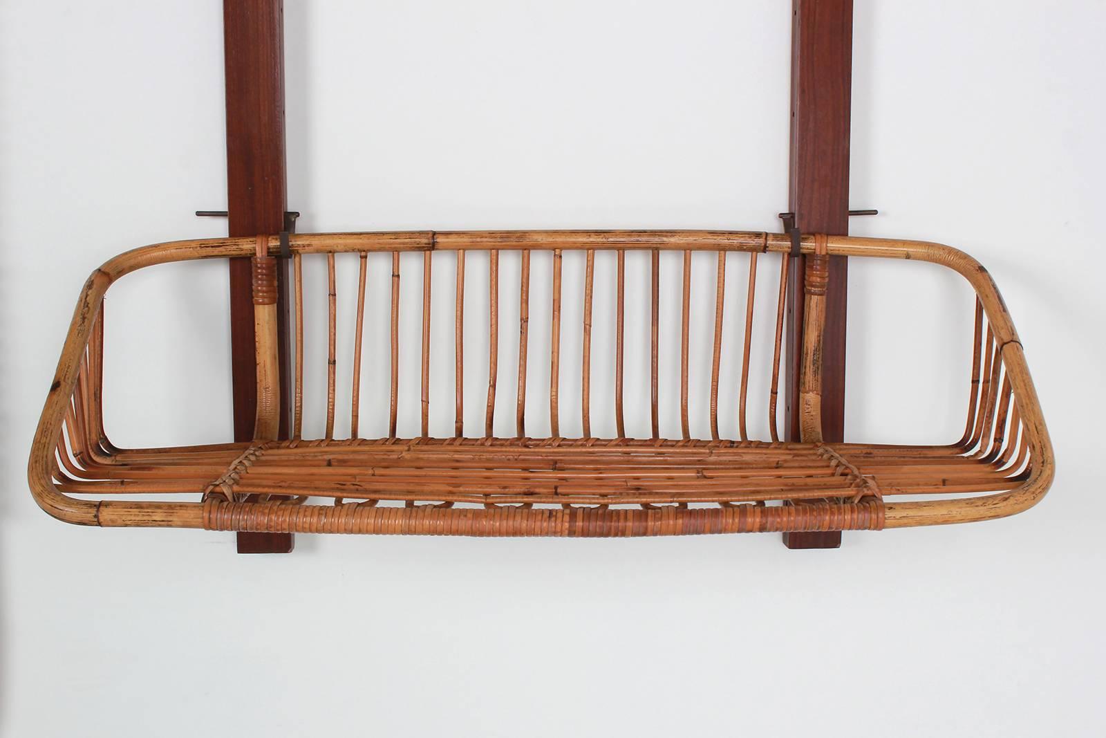 Bamboo Coat Rack, Bench and Shelf  1