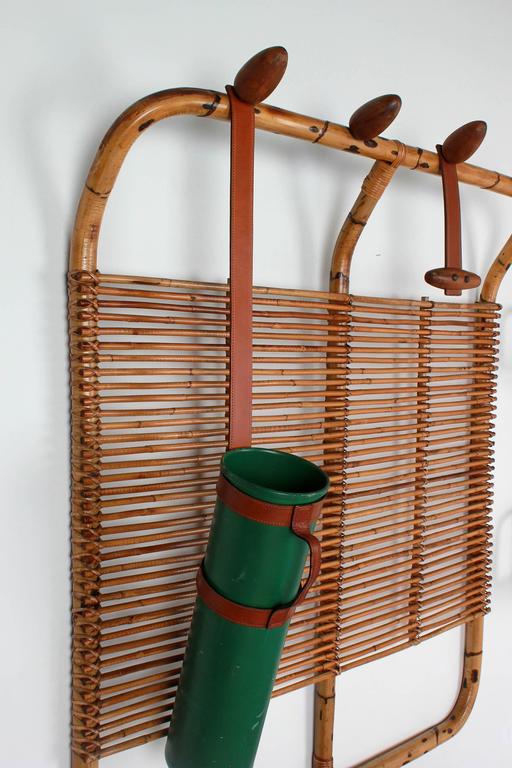 Bamboo Coat Rack, Bench and Shelf at 1stdibs