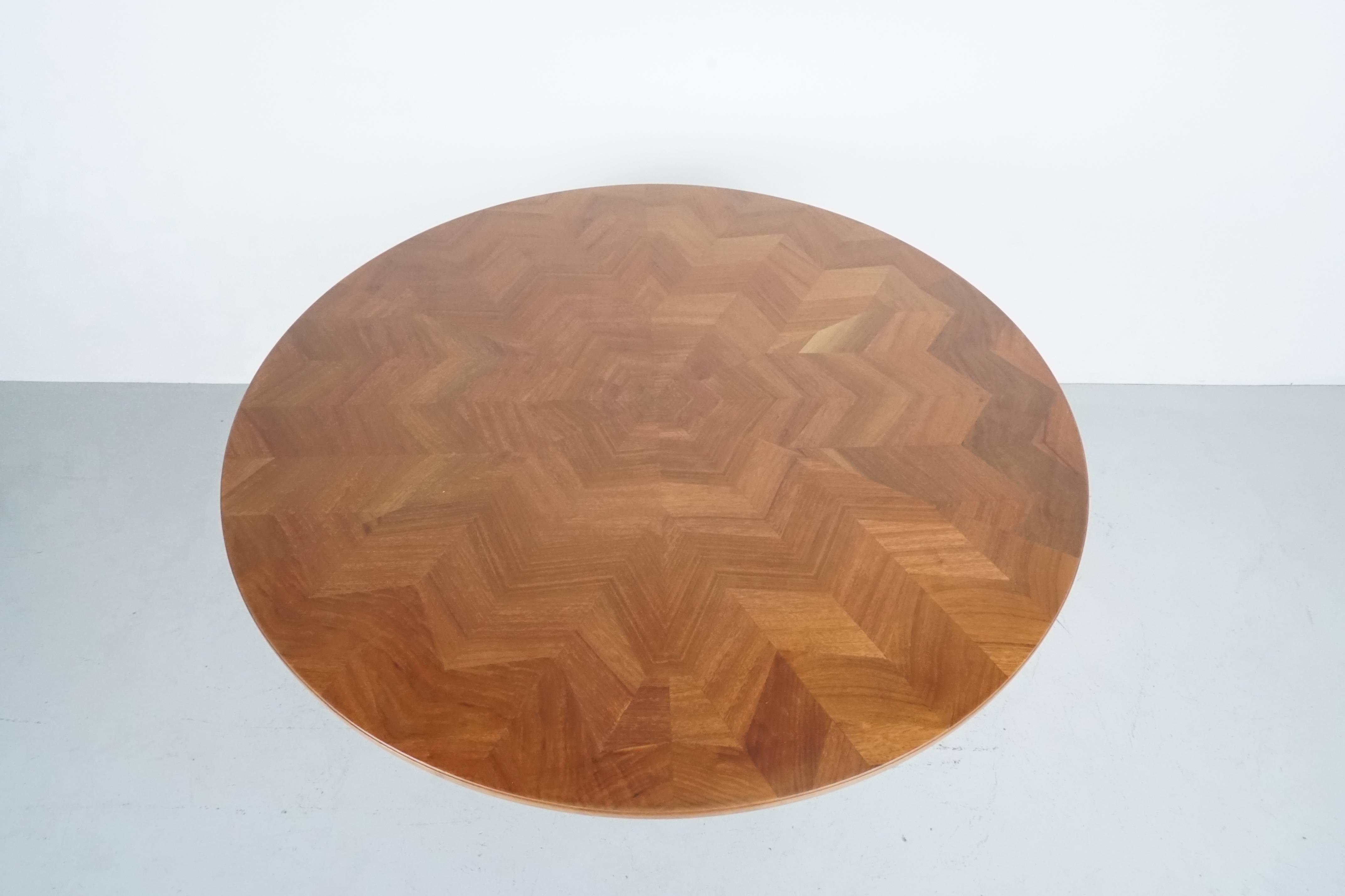 Mid-20th Century Italian Dining Table with Inlay Parquetry