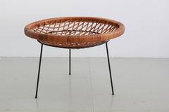 Umanoff Style Wicker and Iron Table