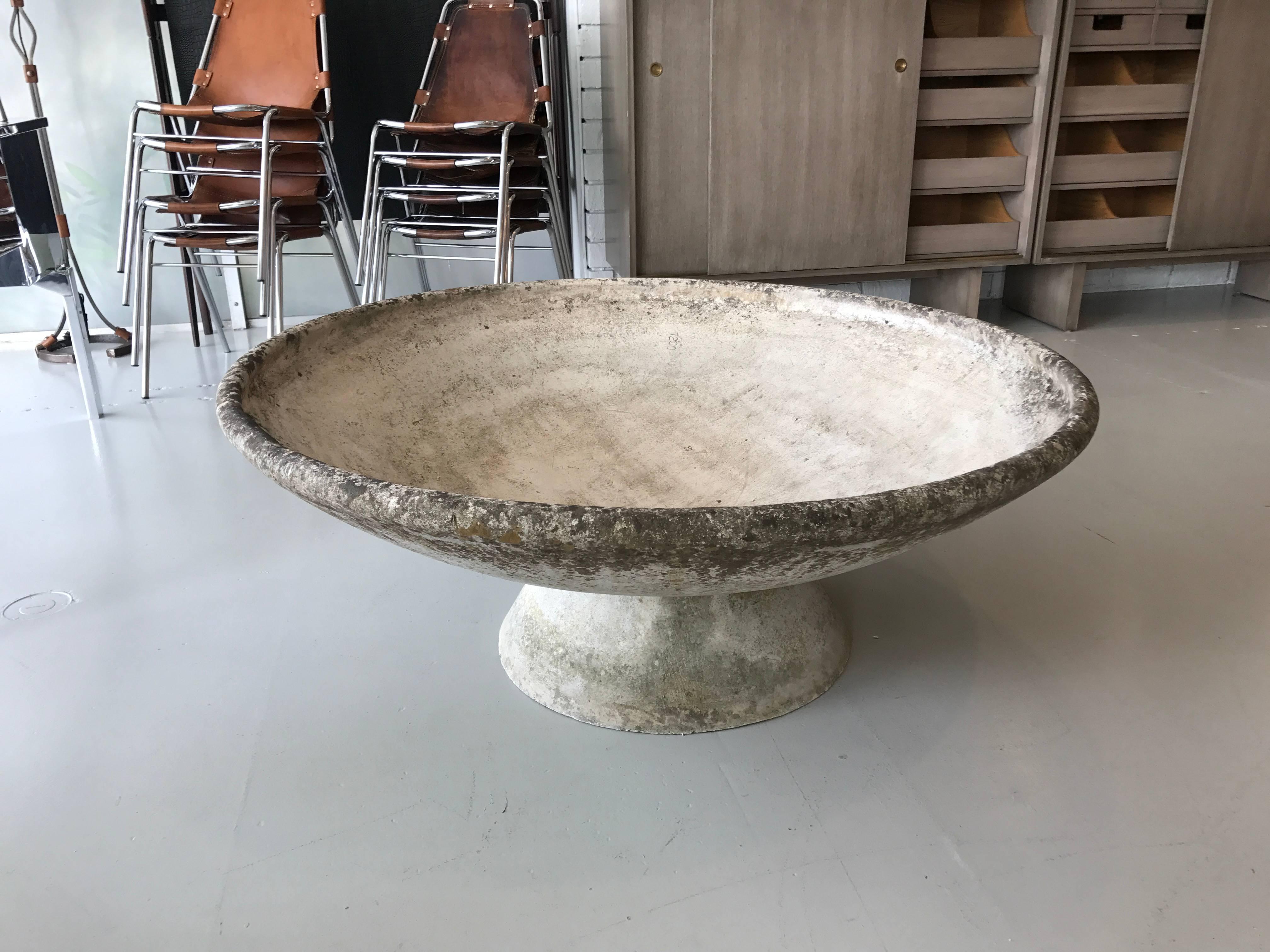 Mid-20th Century Large-Scale Willy Guhl Concrete Planter with Stand