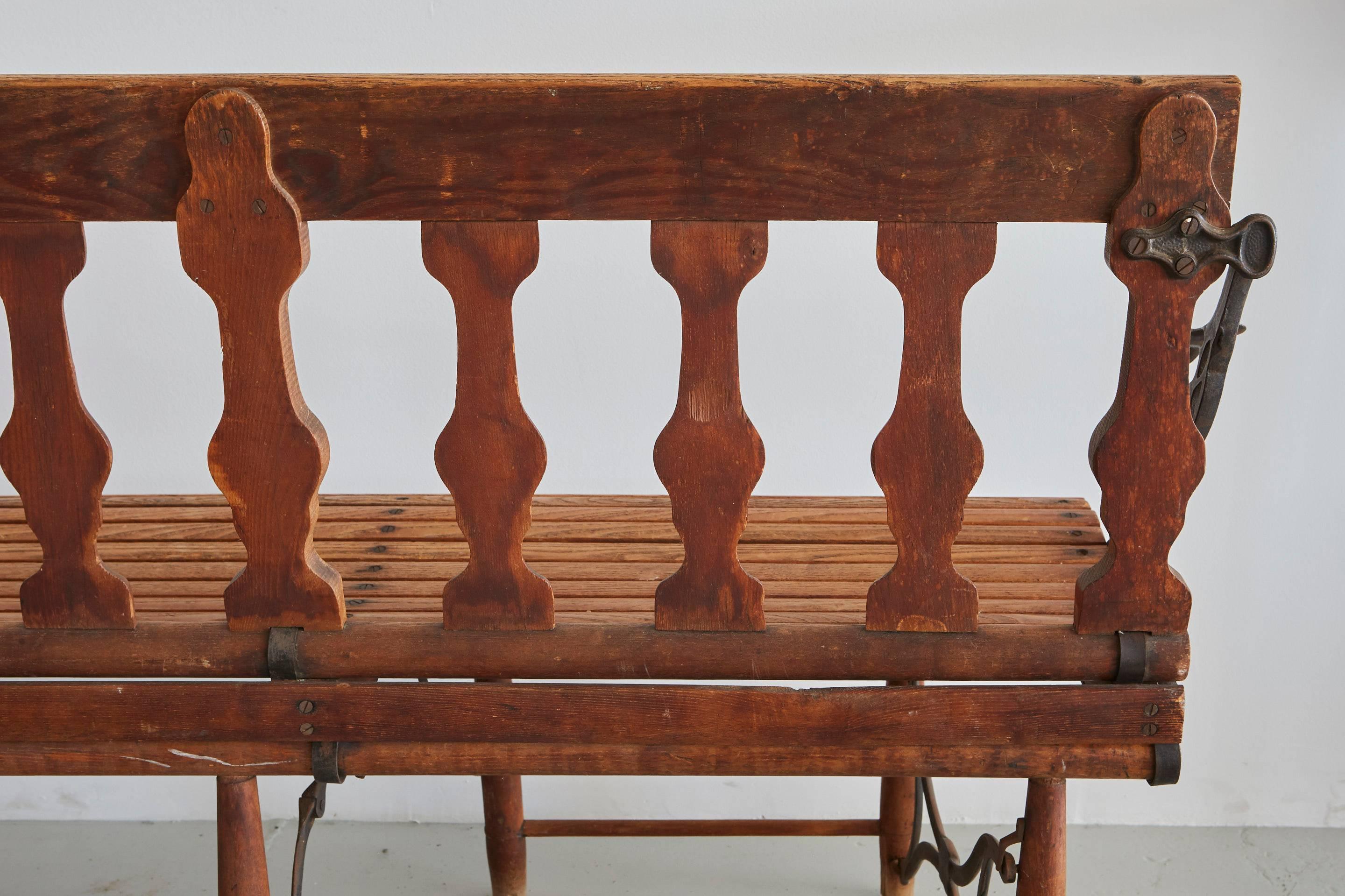 Iron Victorian Train Bench