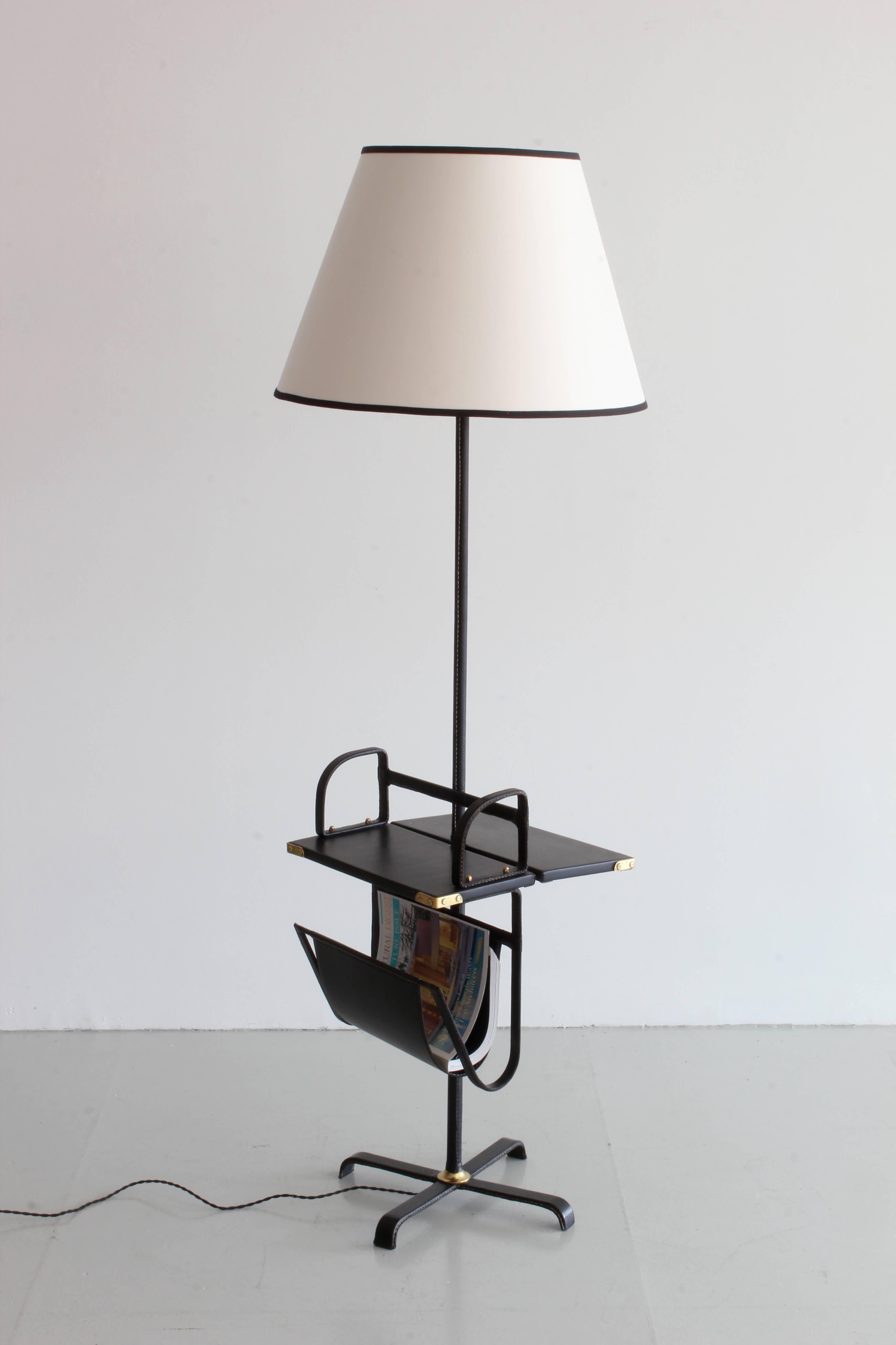 French Jacques Adnet Table Floor Lamp