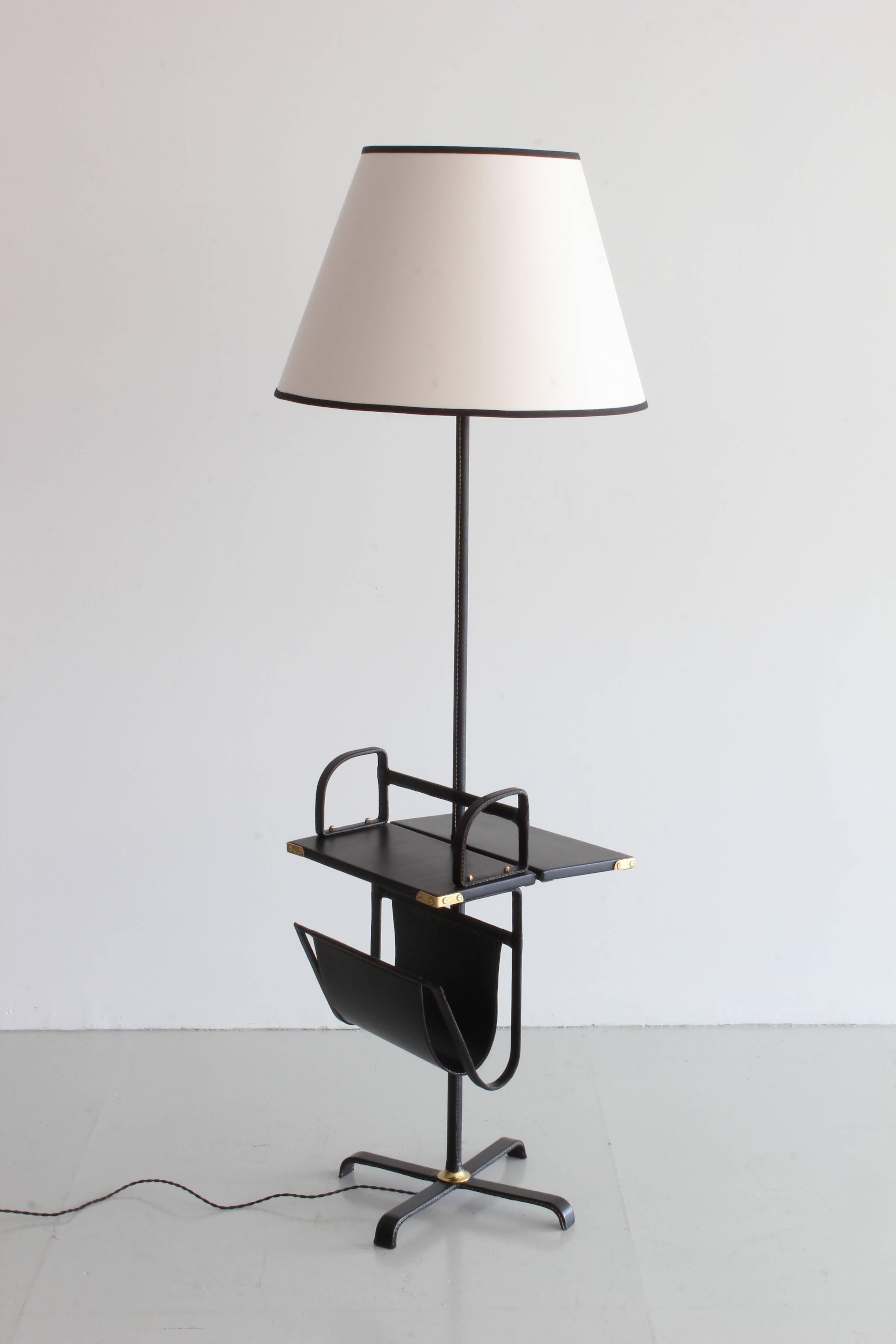 Mid-20th Century Jacques Adnet Table Floor Lamp