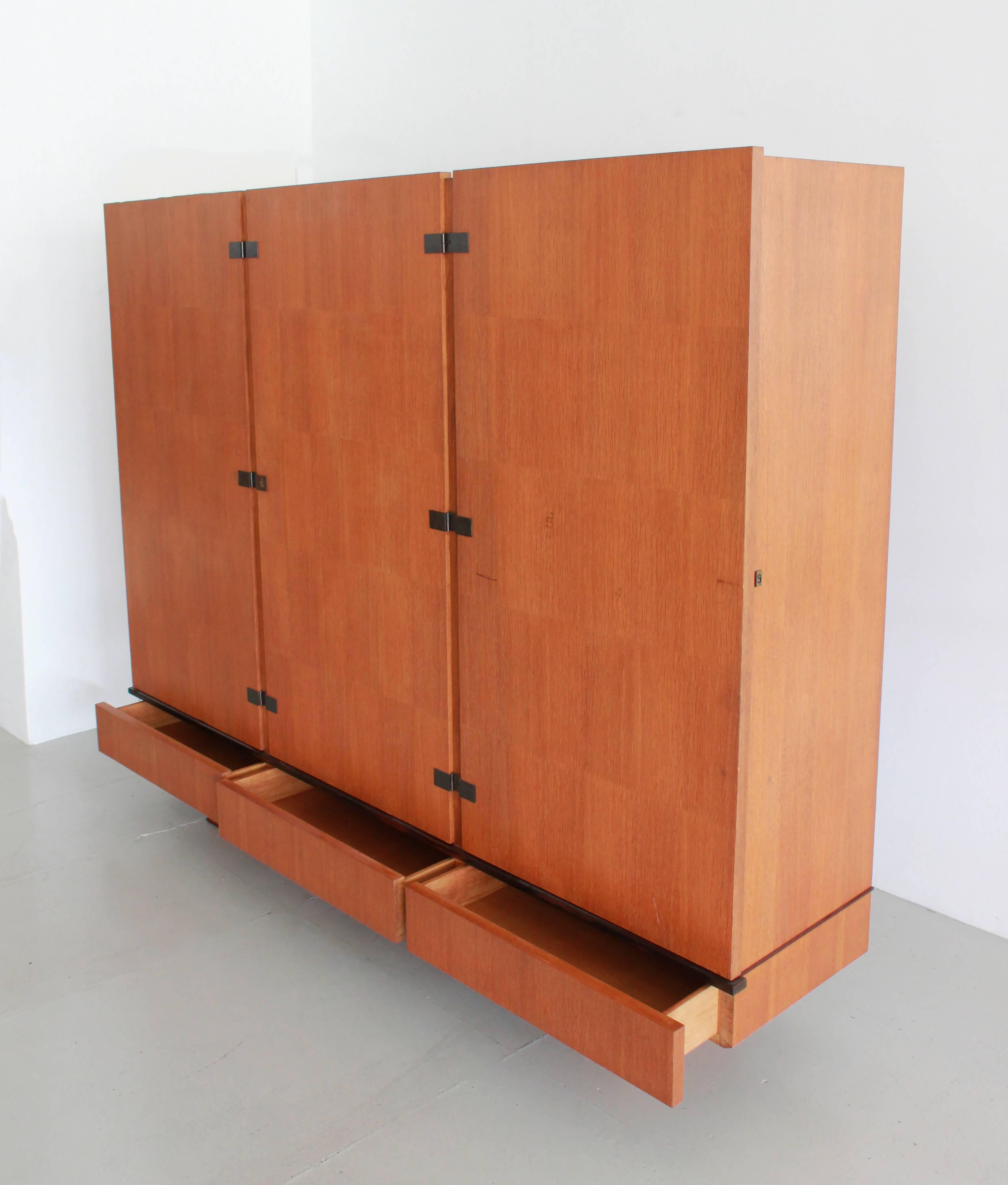 French Oak Armoire by Maxime Old, circa 1950 In Good Condition In Beverly Hills, CA