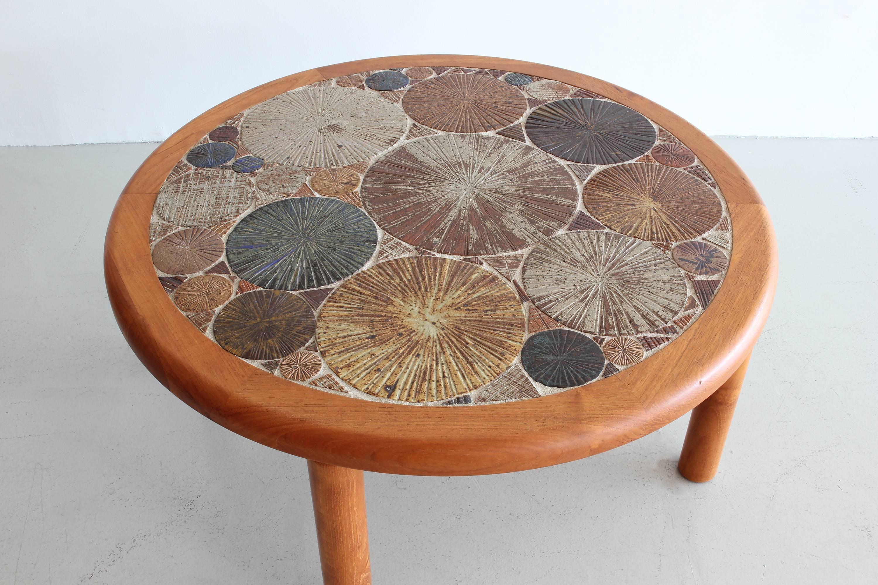 Danish Ceramic Tile Coffee Table by Tue Poulsen