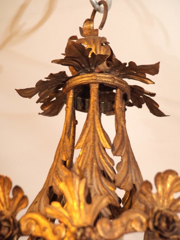 Italian Gilt Iron Lantern