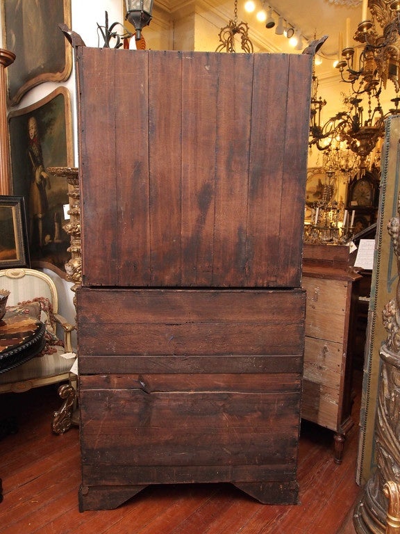 18th Century English Red Chinoiserie Secretary Bookcase 5