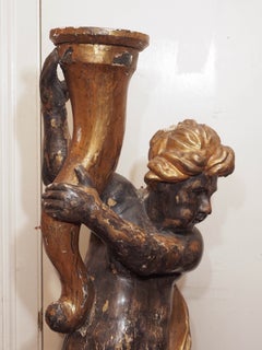 Pair of Monumental Italian Cherubs