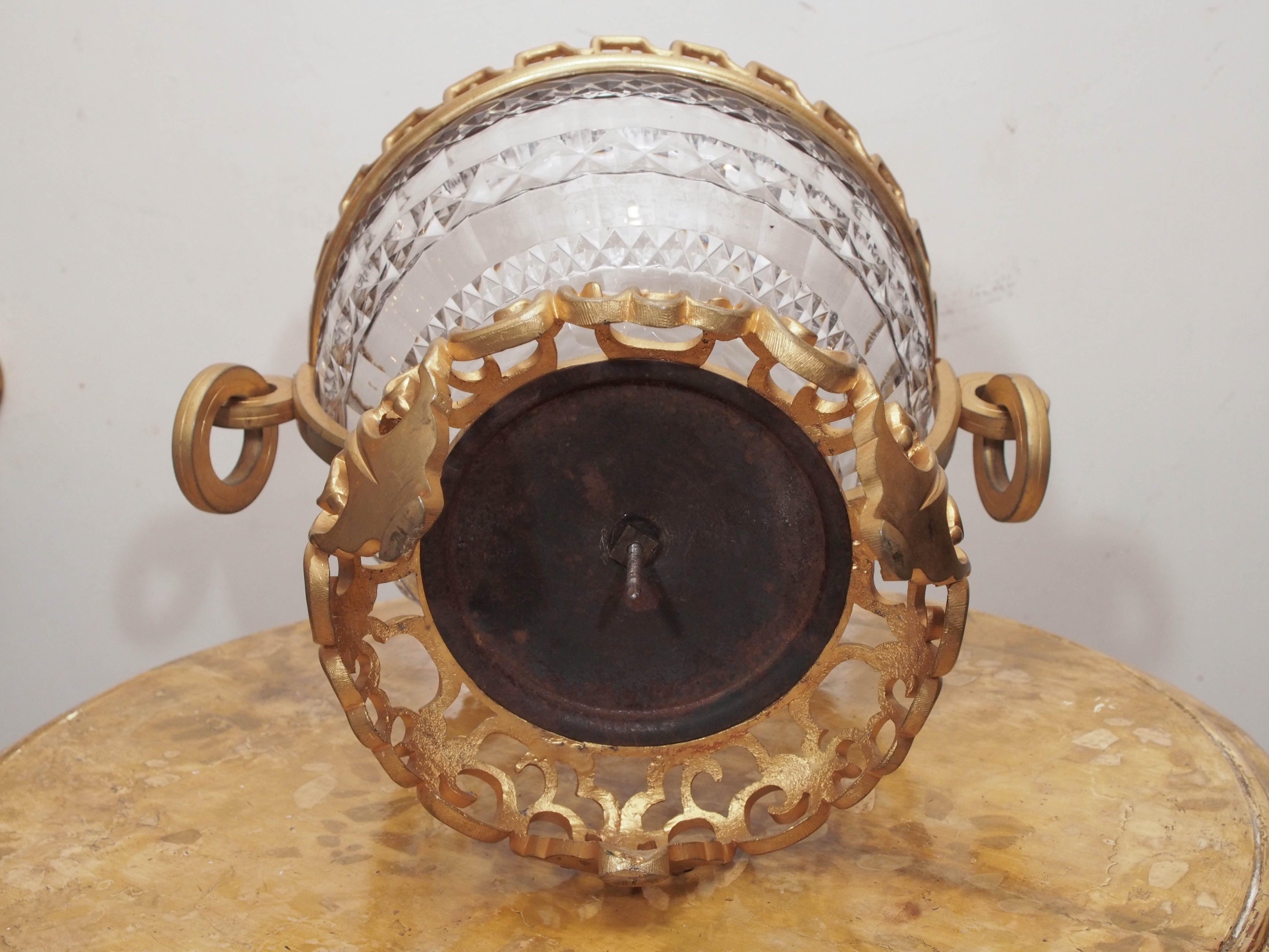 French Napoleon III Crystal Bowl with Gilt Bronze Mounts in the Chinese Taste 2