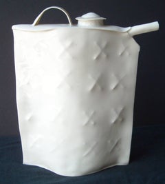 Philip Cornelius Porcelana o Tetera con Tapa, Escultura Firmada Fechada