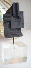 Louise Nevelson Bronze Sculpture, Signed and Date with Brown Patina