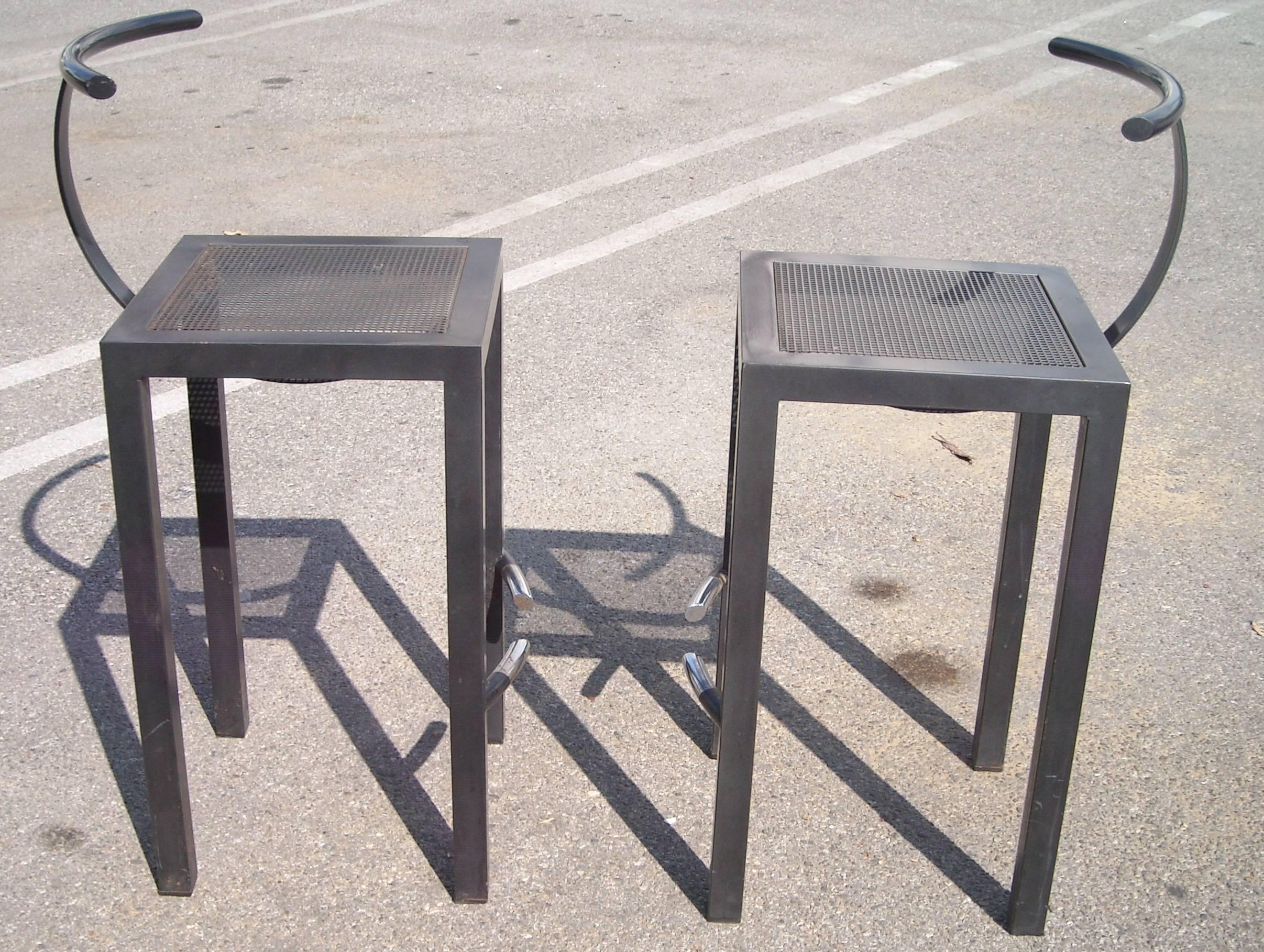 Early design made in France for Aleph Ubik, bar stools, model Sarapis.
