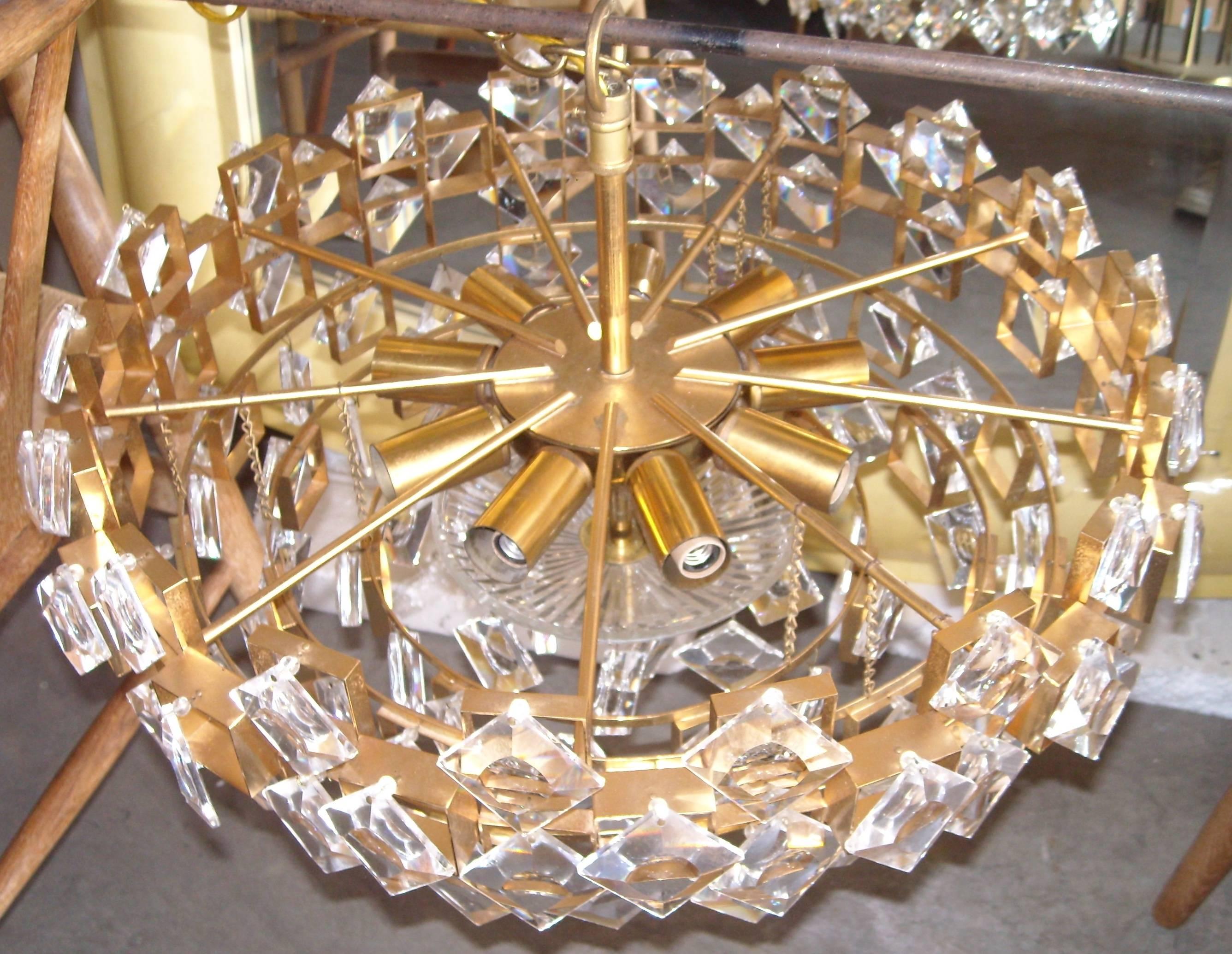 Great crystal chandelier by Lobmeyr. All vintage working.