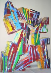 Charles Arnoldi „Chuck“, Acrylgemälde auf Sperrholz/Wandskulptur, signiert