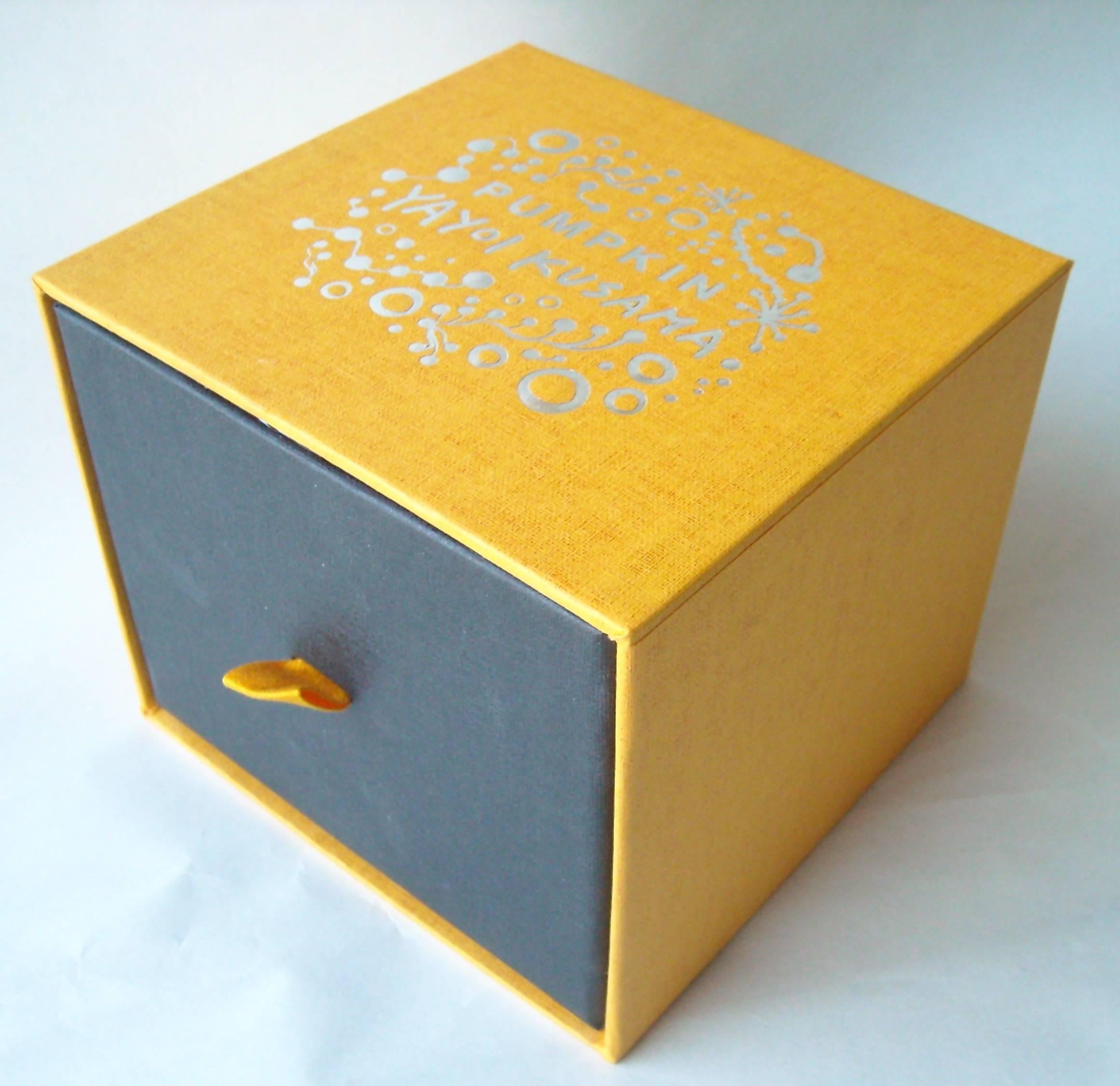 Modern Yayoi Kusama Paperweight Pumpkin Sculpture with Box, Signed