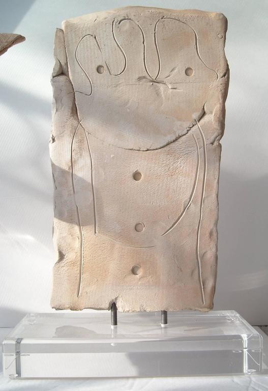 Emerson Woelffer Clay Sculptures, Abstract, Signed and Dated For Sale