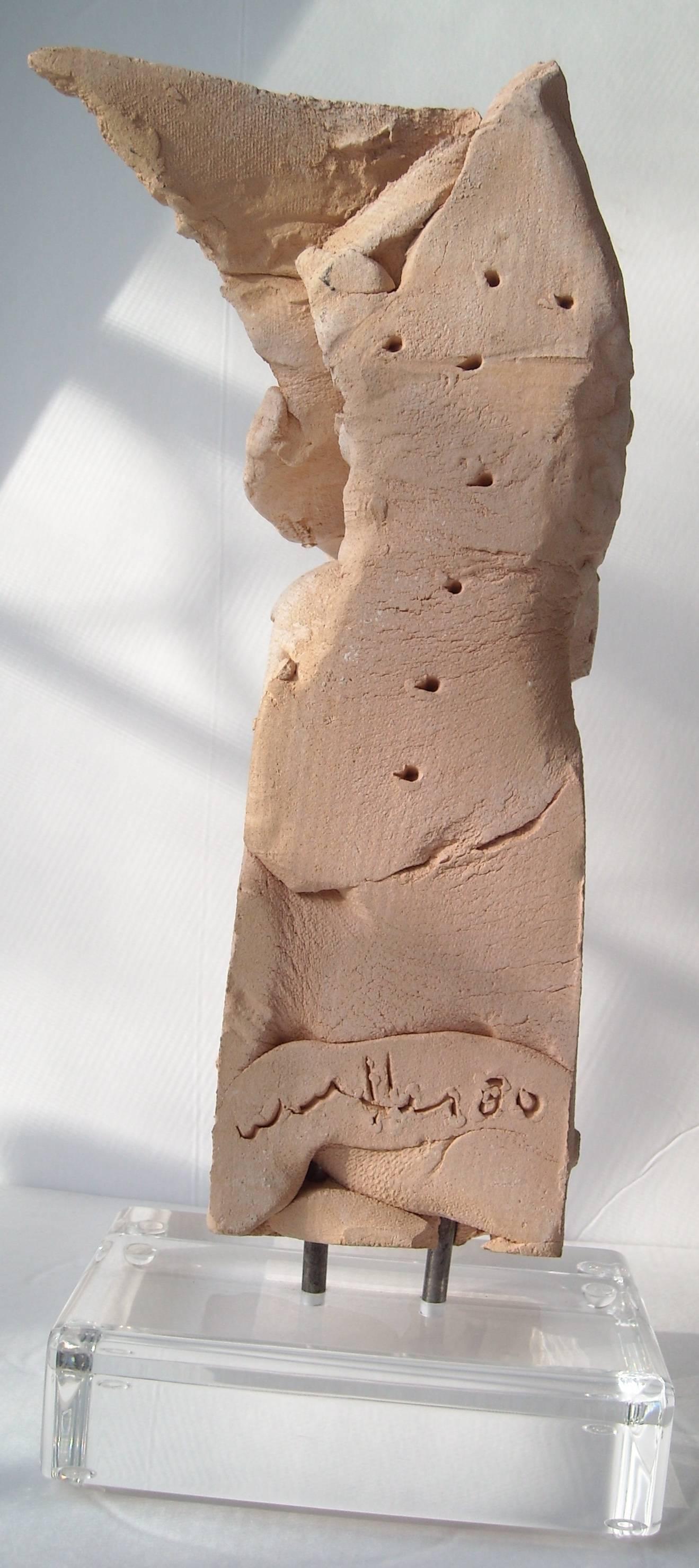 Hand-Crafted Emerson Woelffer Clay Sculptures, Abstract, Signed and Dated For Sale