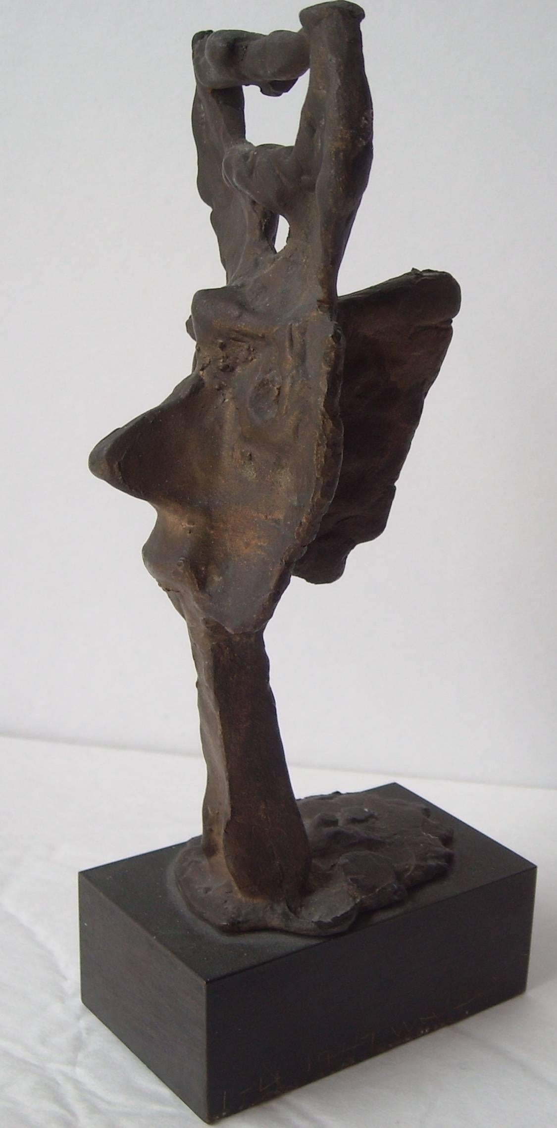 Modern Emerson Woelffer Bonze  Sculpture, Abstract Face, Signed, Dated, Numbered For Sale