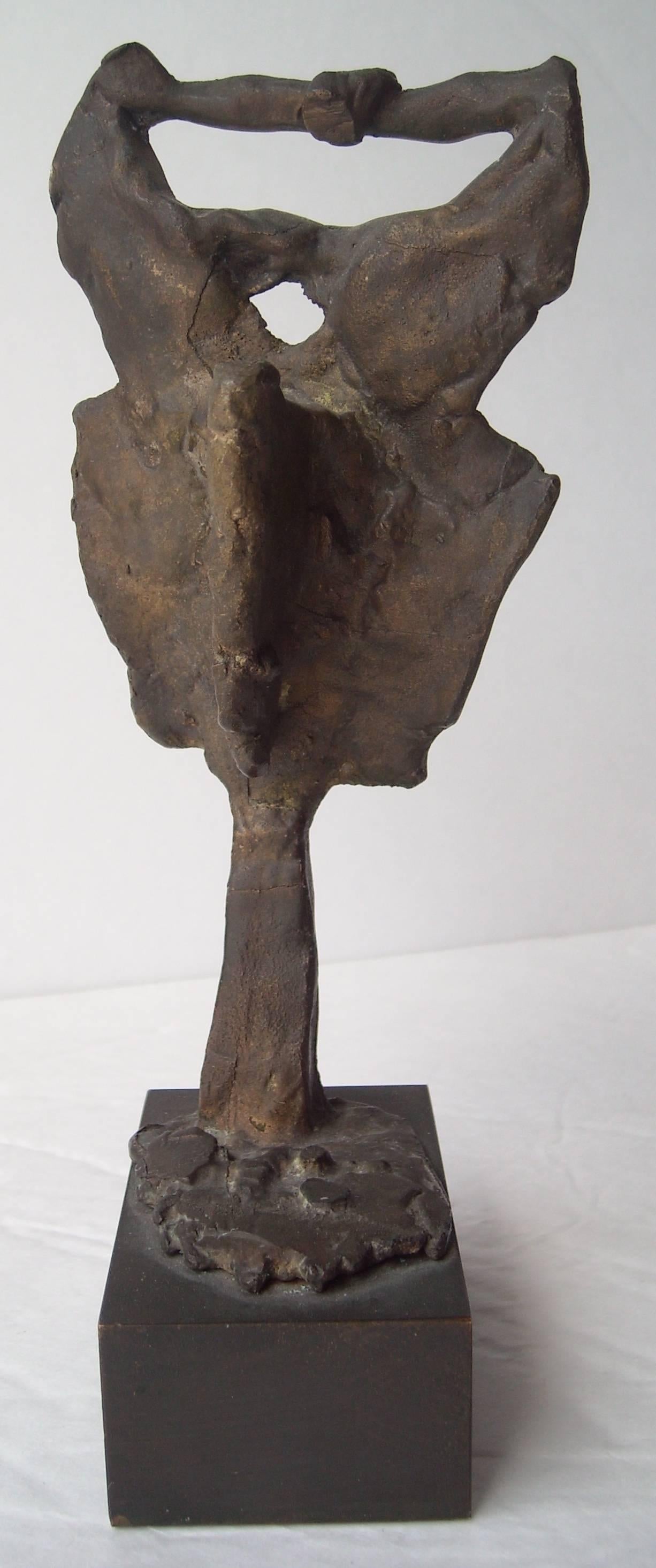 American Emerson Woelffer Bonze  Sculpture, Abstract Face, Signed, Dated, Numbered For Sale