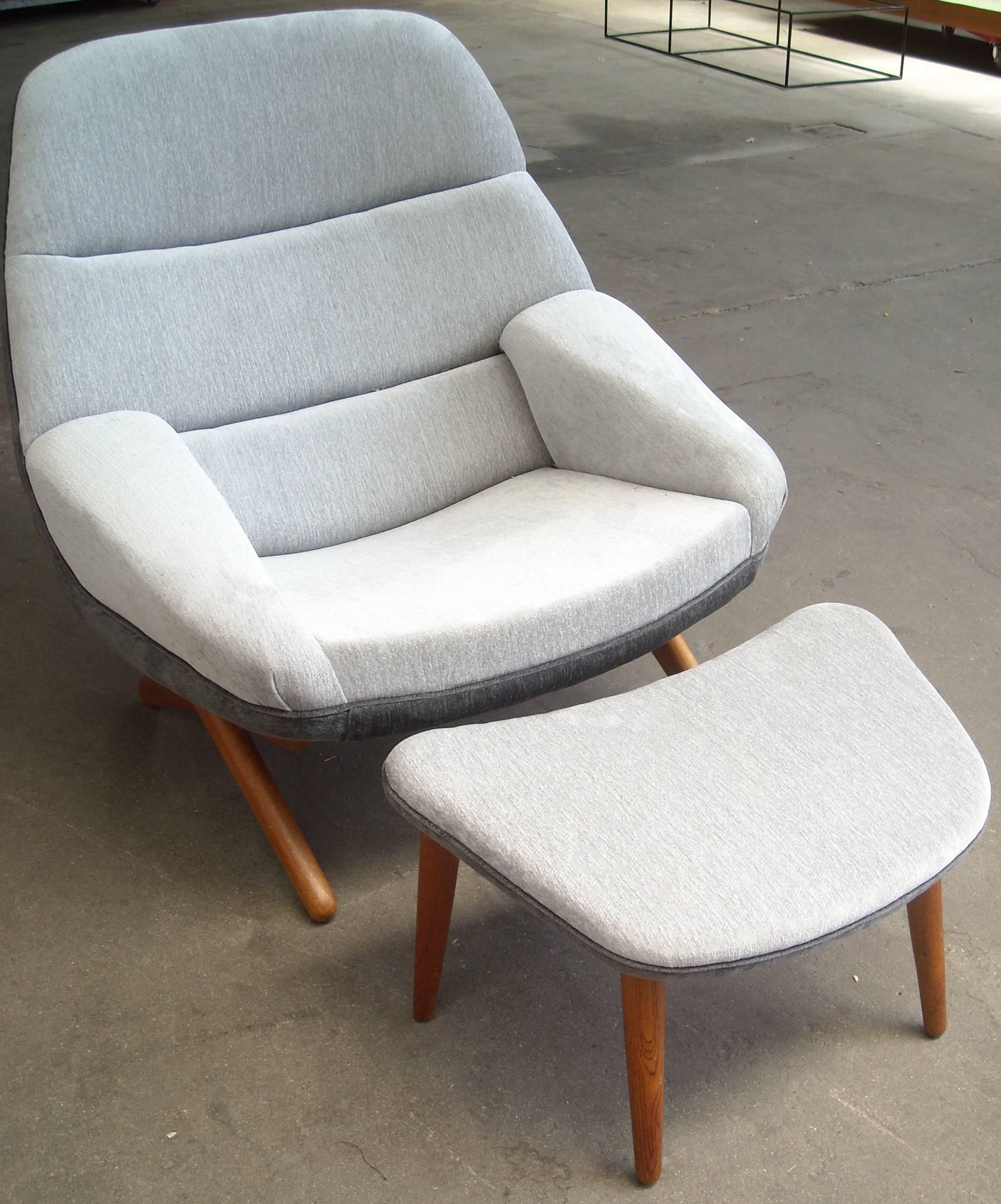 Modern Illum Wikkelsø Lounge Chair and Ottoman