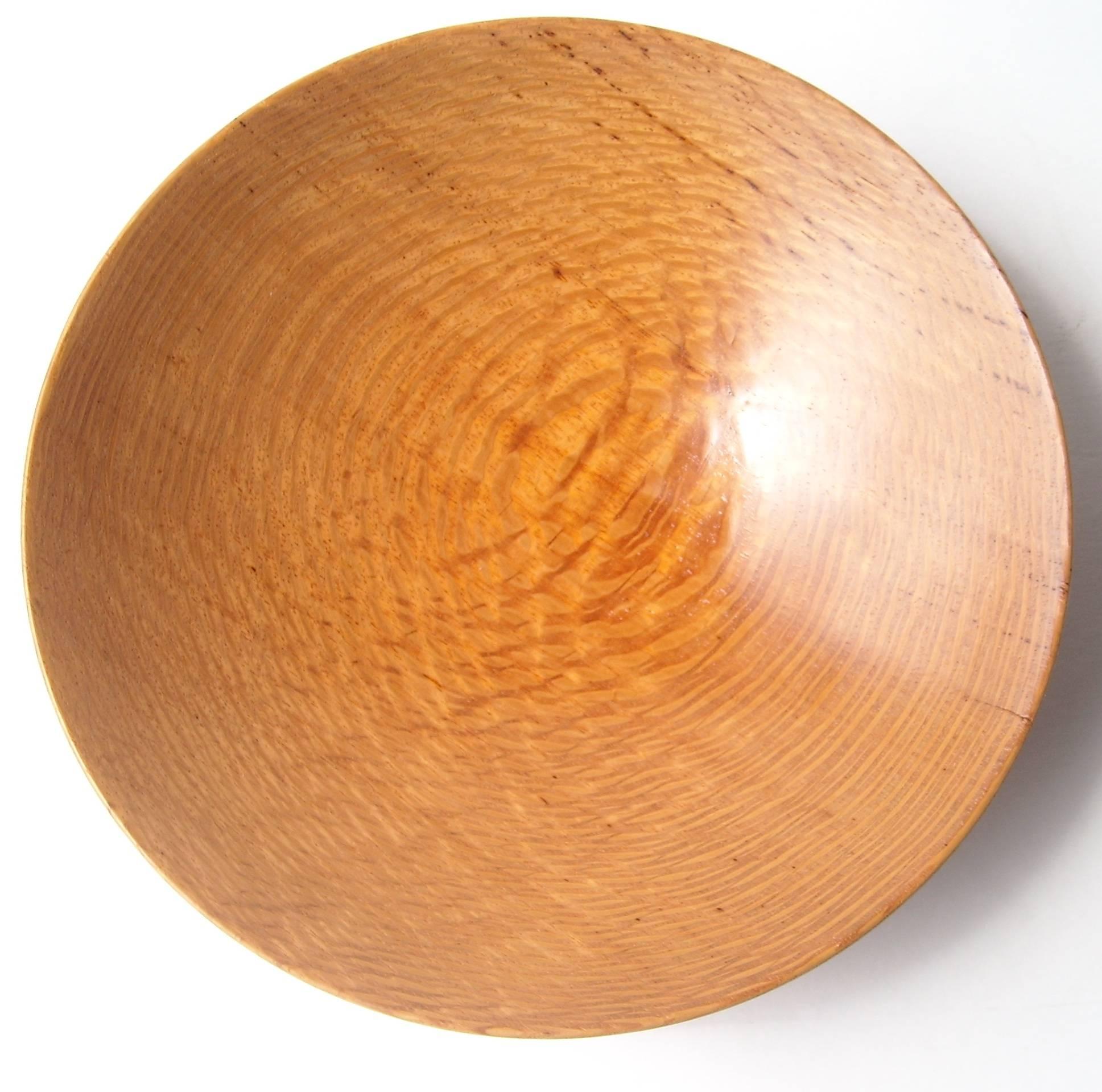 Great finish in this beautiful low bowl, by Bob Stocksdale.