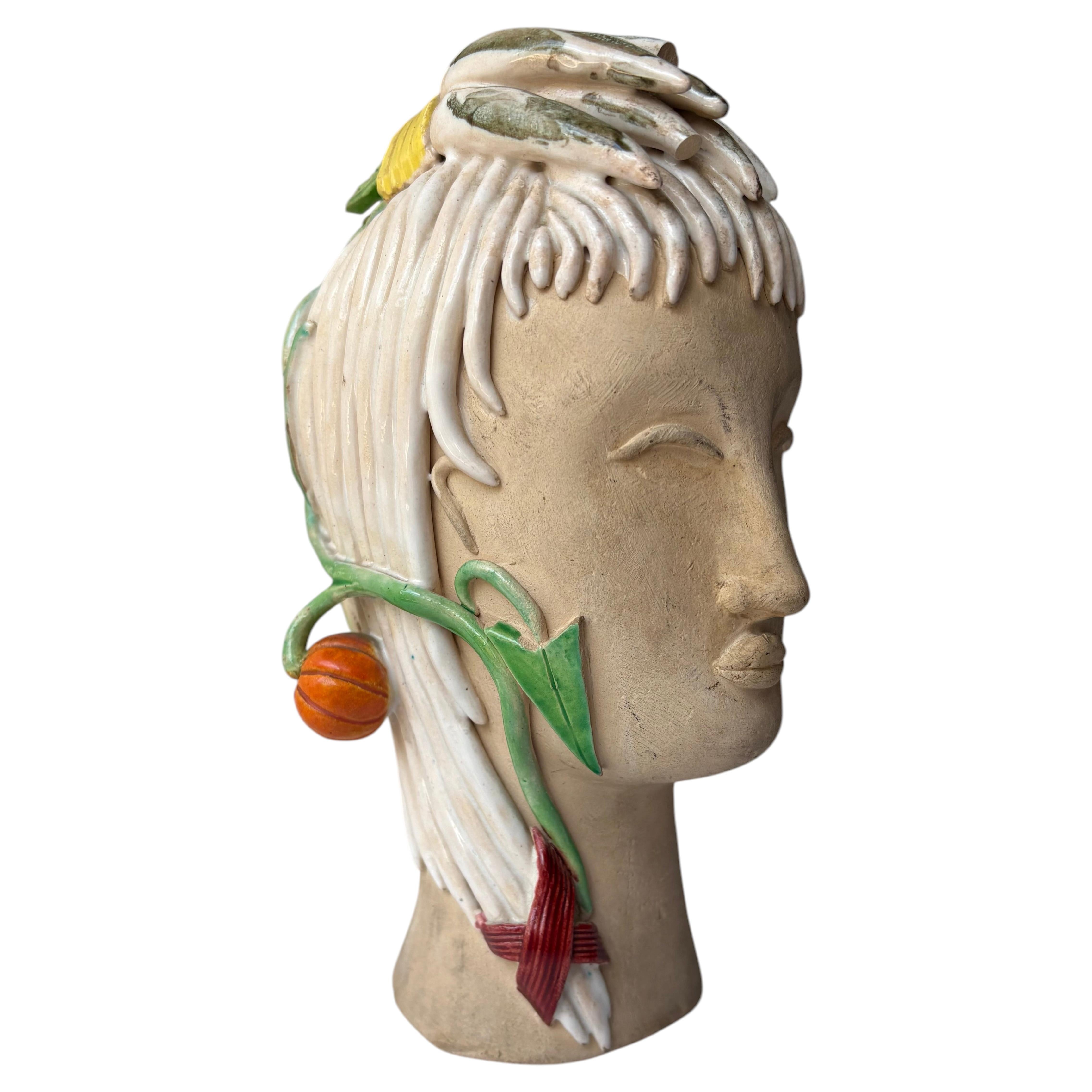 Colette Gueden Attb sculpture/bust ceramic For Sale