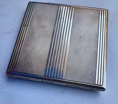 German silver compact powder , Crown and Crescent 835 and Maker's mark .