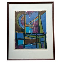 Werner Drewes modern signed Lithograph in pencil LR and AP edition, Calm Night"