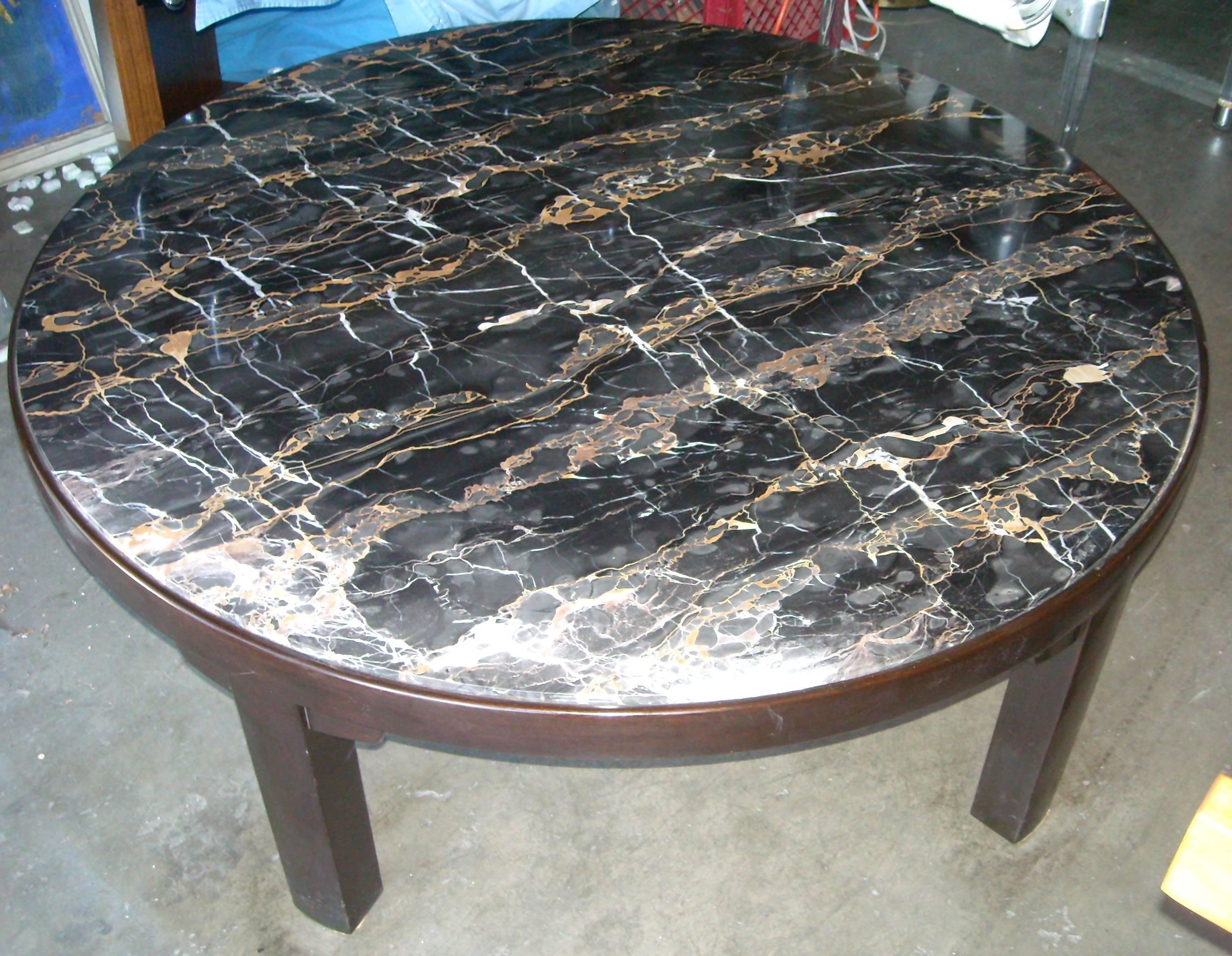 Mid-20th Century Edward Wormley Marble Coffee Table/Cocktail for Dunbar, Labels