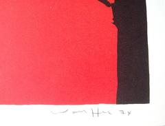 Lithographie Emerson Woelffer, 50/50, signée, datée, non encadrée, moderne 74