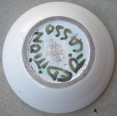 Pablo Picasso Ceramic Plate, Madoura, Vallauris Signed, Marked