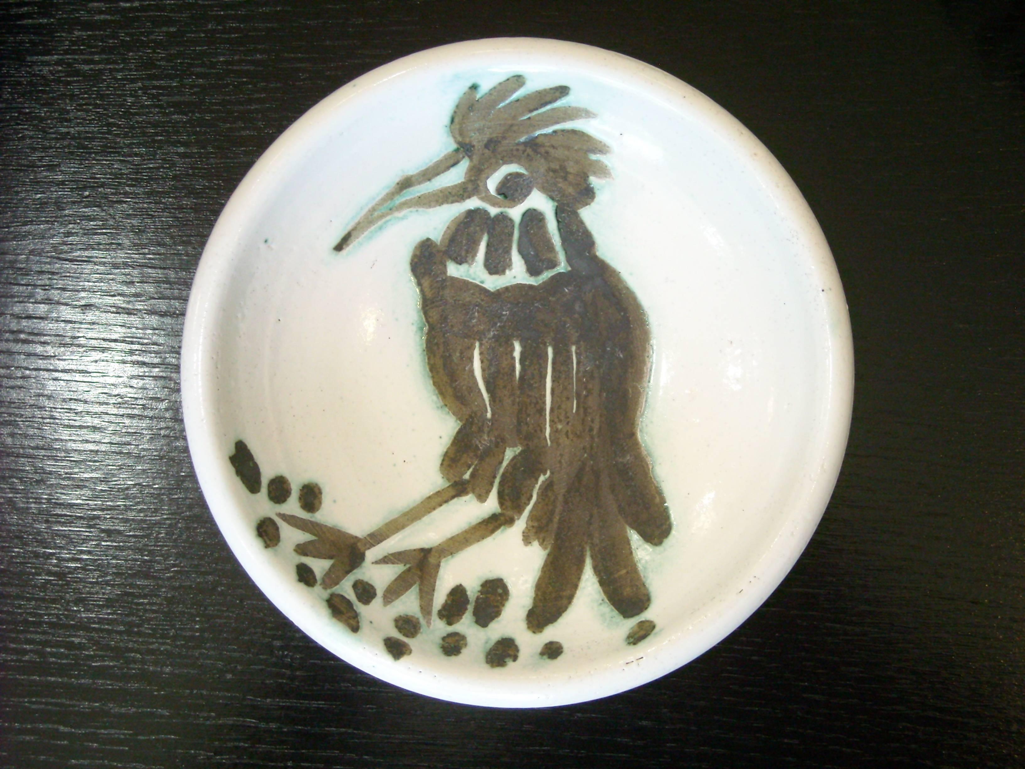 Modern Pablo Picasso Ceramic Plate, Madoura, Vallauris Signed, Marked
