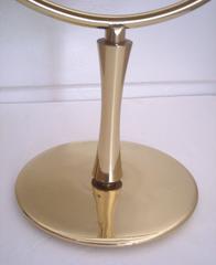Charles Hollis Jones "Wishbone" vanity brass mirror.