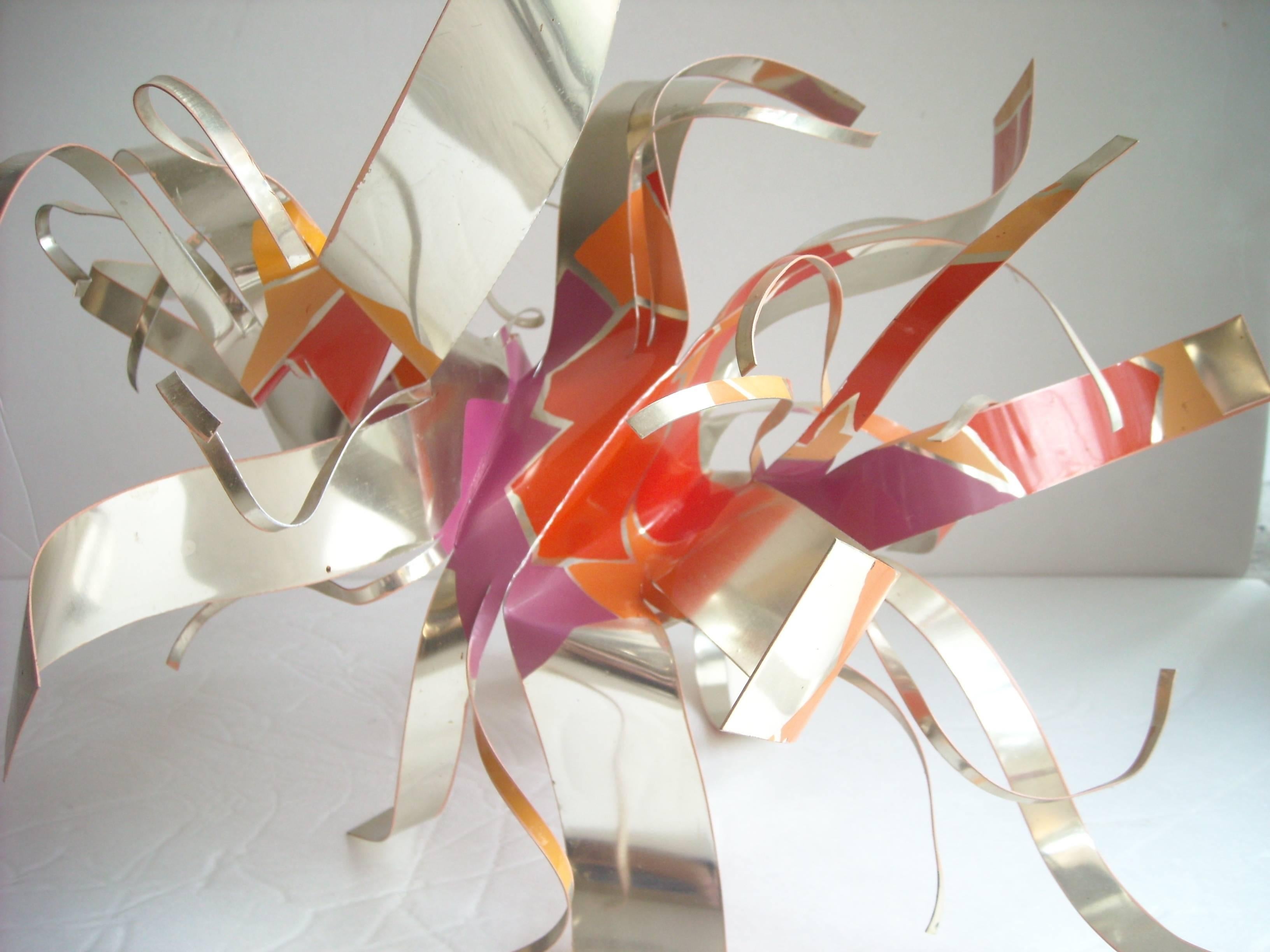 Post-Modern Dorothy Gillespie Aluminum Abstract Sculpture, Signed, Dated, Pop