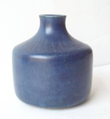 Saxbo:: Kobaltblaue Keramik:: Keramikvase von Edith Sonne:: signiert:: markiert