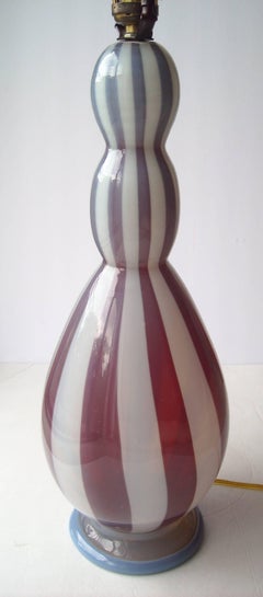 Barovier & Toso Rare Tessere and Opalescent Glass Murano Lamp Base