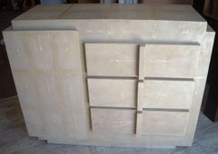 R & Y Augousti Chest of Drawers / Cabinet in Shagreen, Stamped