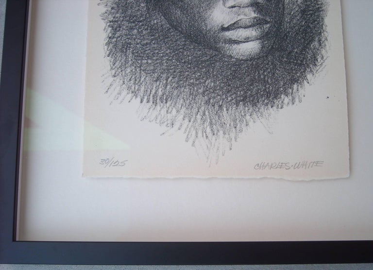 Charles White Lithograph "Head", signed and numbered at 1stDibs