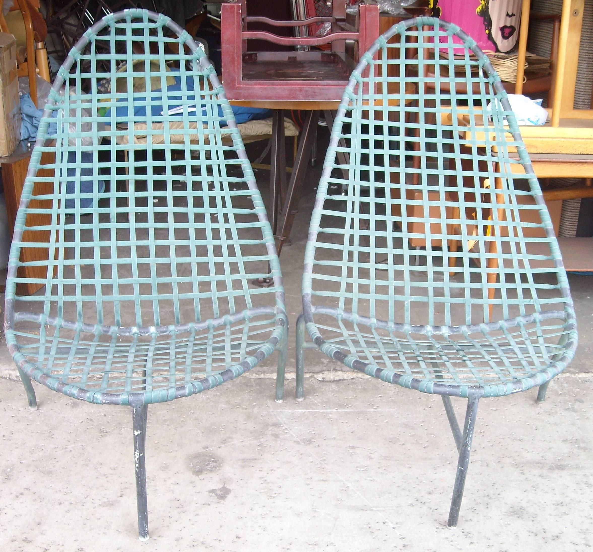 Great set of Mai Tai chairs designed by John Caldwell, made for Brown Jordan.