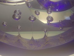 Steven Weinberg Blue Boat Glass Sculpture, Signed