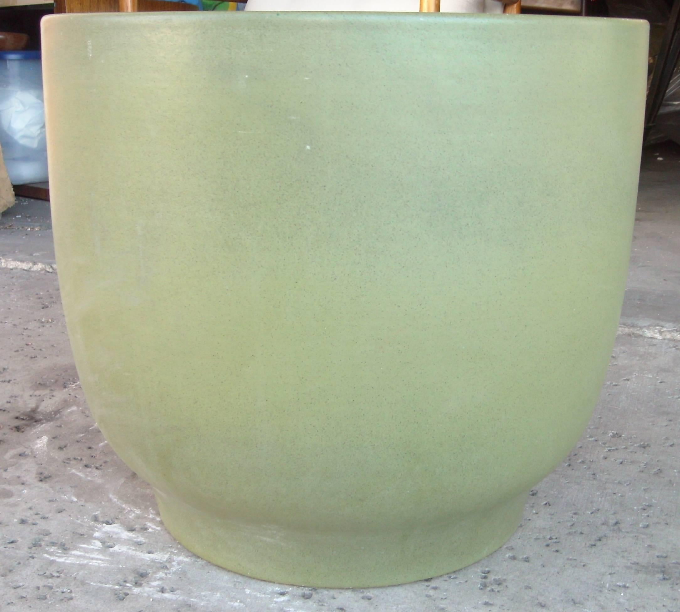 American Gainey Large Planter, Ceramic/Pottery, Marked, Olive Green