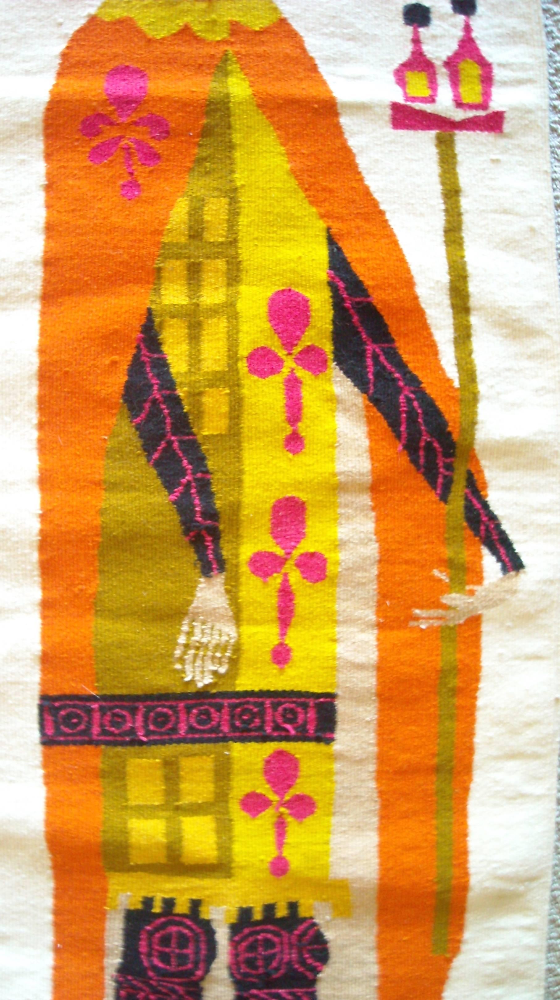 Mexican Evelyn Ackerman Wall Tapestry, Wool, Label, Signed