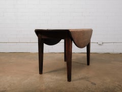Antique English Drop Leaf Original Patina Traditional Side Table