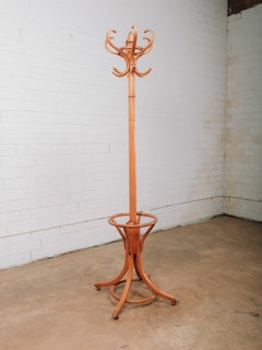 Antique French Bentwood Hall Tree Coat Rack Umbrella Stand Thonet-Style